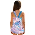 thumbnail image 6 of Binienty One Piece Girls Swimsuit Size 10-12 Western Dragon Cherry Blossom Swim Dress Swimsuit for 8 Year Old Girls Quick Dry Breathable Swimwear Beach Athletic, 6 of 7