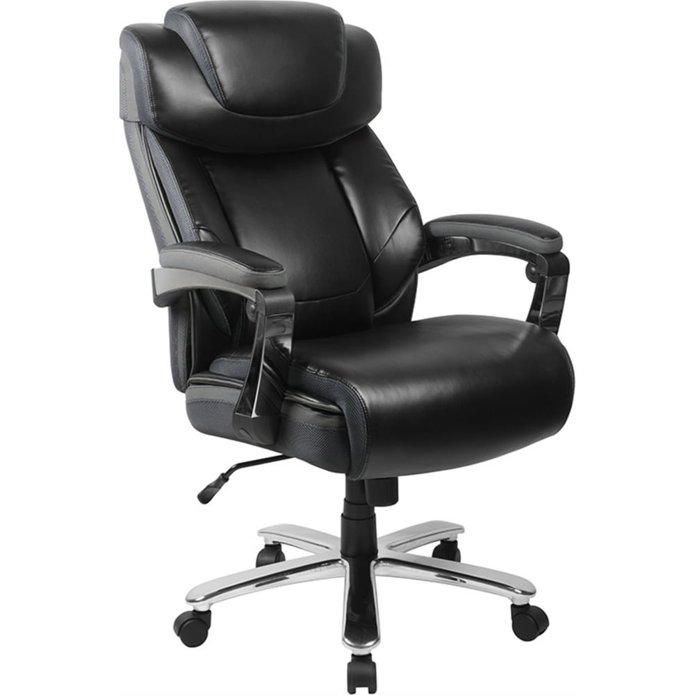 Flash Furniture Big & Tall 500 lb. Rated Black LeatherSoft Executive Swivel Ergonomic Office 