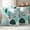 Turquoise, variant on Boho Geometric Outdoor Waterproof Pillow Covers, Farmhouse Green Abstract Stripes Leaves Decorative Square Throw Pillowcase Sofa Cushion Sham for Patio/Couch/Chair, 16"x16" 2 Pack