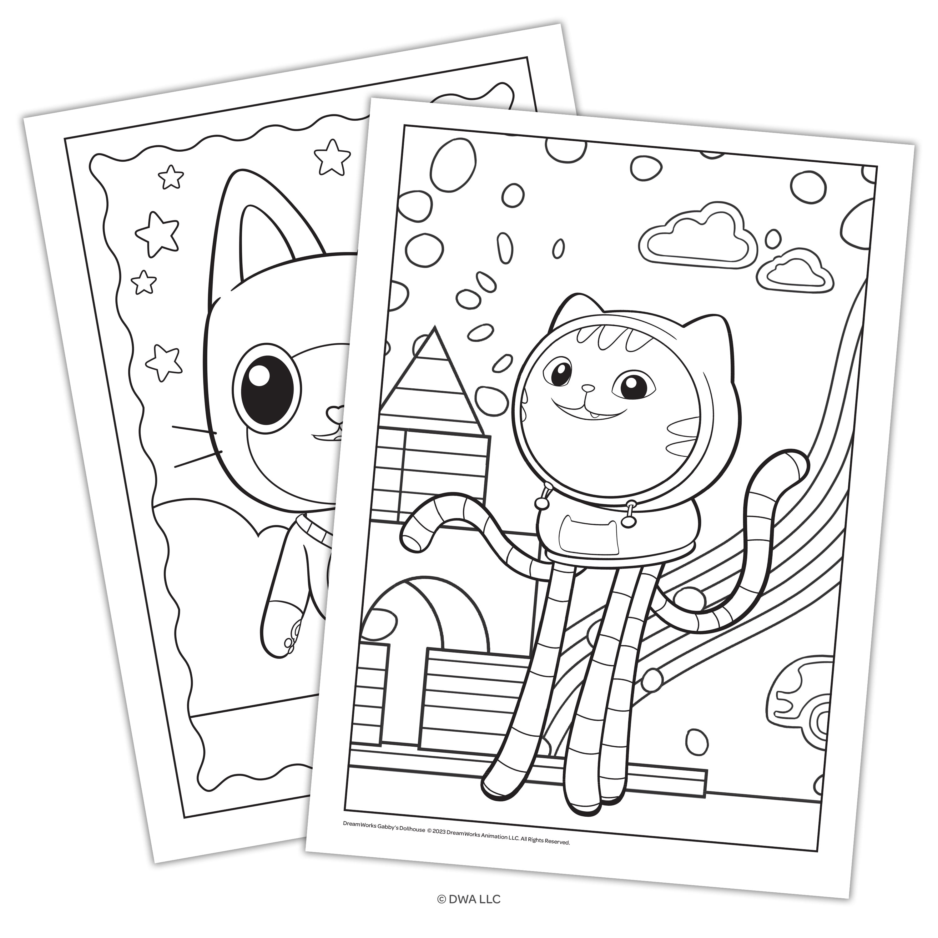 Gabby's Dollhouse 144-Page 5-in-1 Coloring Book, Paperback, by Bendon