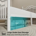 thumbnail image 5 of EBERY Twin Metal Platform Bed Frame with Headboard and Footboard, Sturdy Steel Slat Support, Easy Assembly, White, 5 of 8