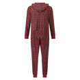 thumbnail image 3 of AceBaby Christmas Family Matching Pajamas Plaid Long Sleeve Jumpsuit Sleepwear Holiday Loungewear, 3 of 10