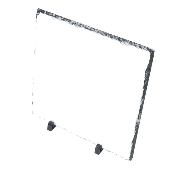 Picture Memorial Stone Frame, Sublimation Slate Blank Glossy DIY with Display Stand for Souvenir