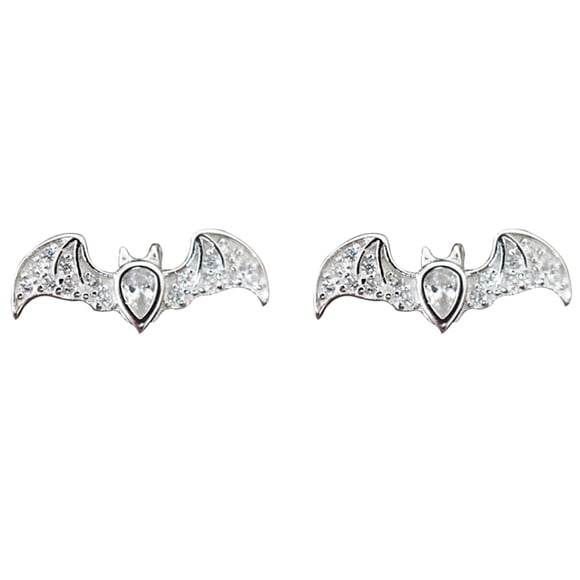 1 Pair Women Ear Studs Bat Earrings Teen Girls Ear Jewelries Gothic Stud Earrings Small Ear Studs for Halloween