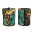 thumbnail image 2 of Wukai Emerald Color Gold Marble Print Car Trash Can - Easy to Clean Hanging Garbage Bin - Removable Liner - Leak-Car Garbage Can - Waterproof Trash Can for Car and SUV, 2 of 7