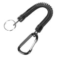 thumbnail image 1 of Hebilla antipérdida para colgar cuerdas, correa de conexión con mosquetón flexible negra de 90 cm, 1 of 8