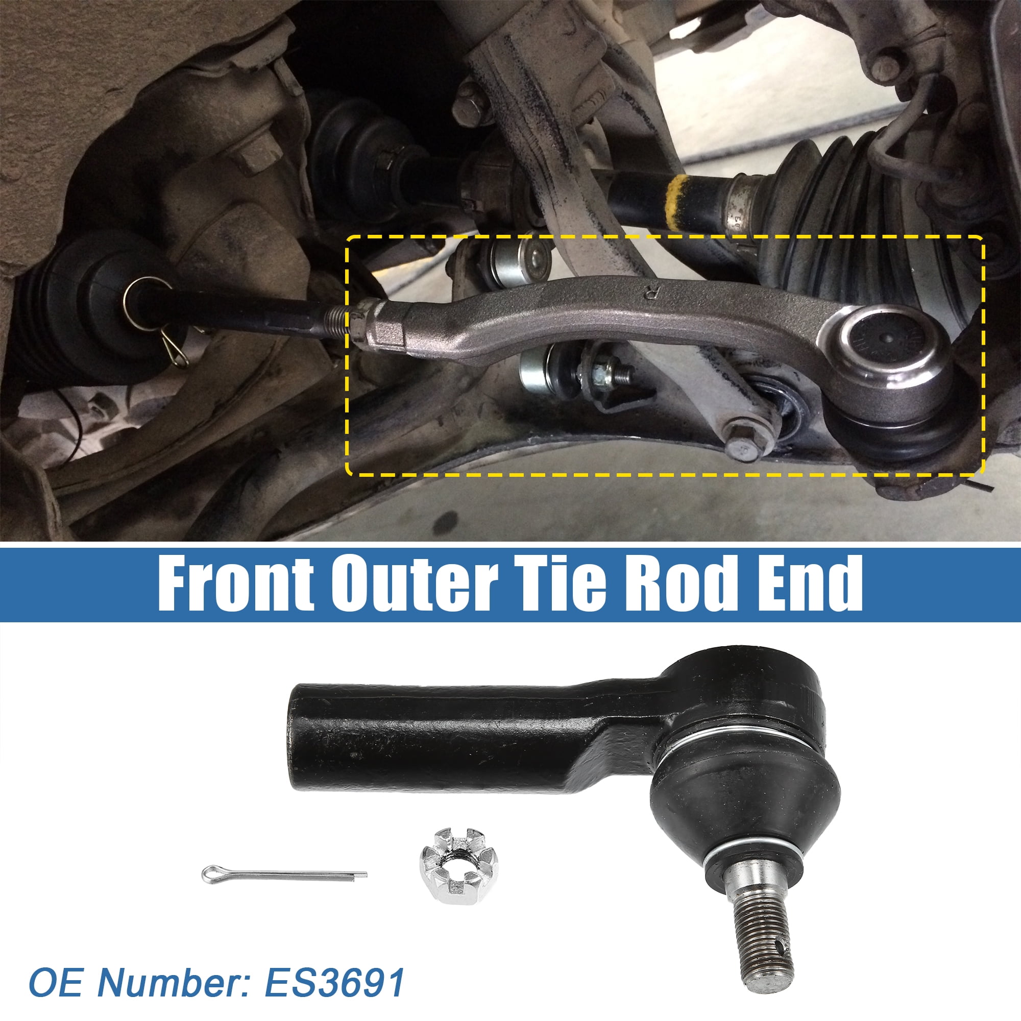 A-Premium 10Pcs Front Suspension Kit Lower Control Arm and Ball Joint Assembly Sway Bar Link Tie Rod End Rack and Pinion Bellow Compatible with Ford Escape Mazda Tribute 2001-2004