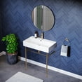 thumbnail image 6 of Claire 30 Ceramic Console Sink White Basin Gold Legs, 6 of 10