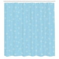 thumbnail image 3 of Ambesonne Winter Shower Curtain, Soft Snowfall on Blue, 69"Wx70"L, Pale Blue White, 3 of 3