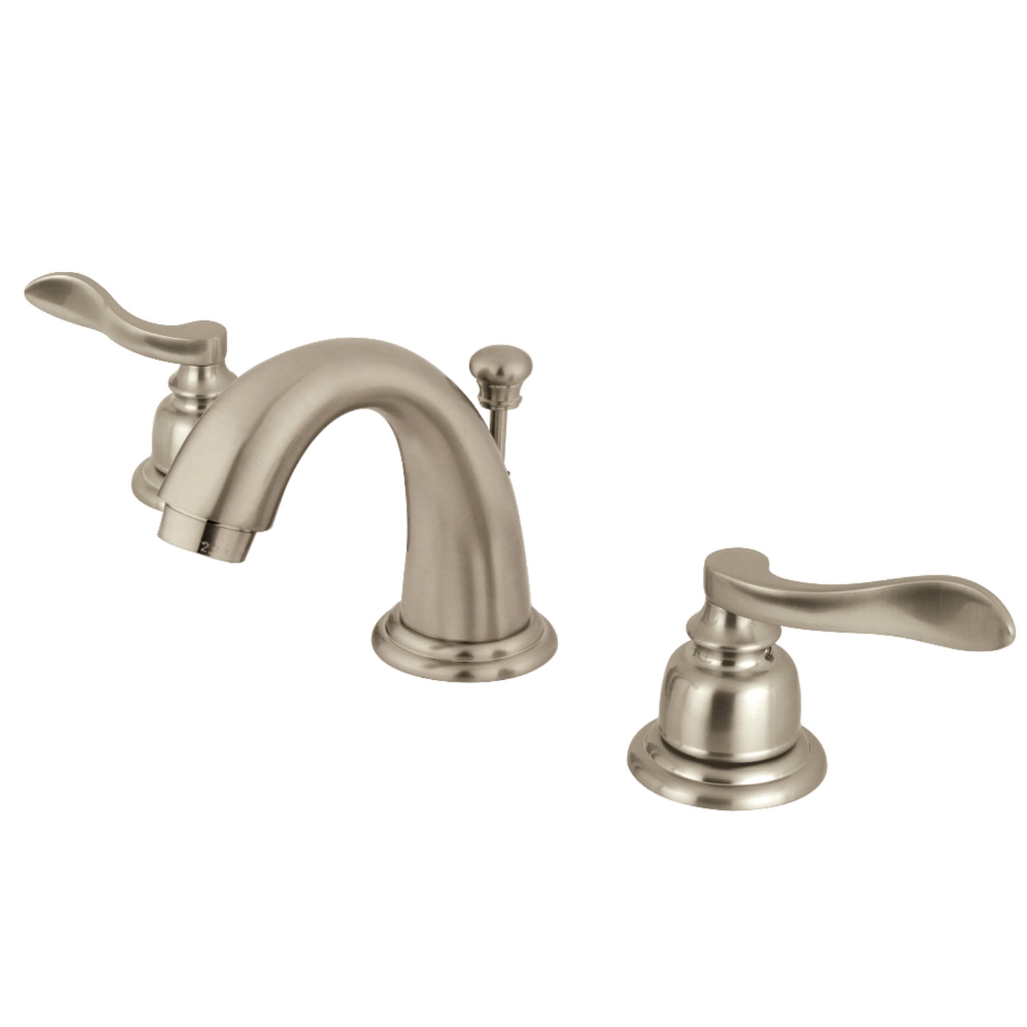 Kingston Brass KB8918NFL NuWave French Widespread Bathroom Faucet, Brushed Nickel