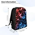 thumbnail image 4 of Adobk Red And Blue Lightning Print Water-Resistant Backpack for Work Travel College Durable Laptop Compartment Adjustable Straps, 4 of 8