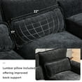 thumbnail image 3 of 123*55"Modern U-Shaped Sectional Sofa with Console,Cup Holders and Usb Charger,6 Seat Upholstered Symmetrical Indoor Furniture,Comfy Chenille Cloud Couch with Chaise for Living Room,Apartment (Black), 3 of 12