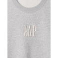 thumbnail image 3 of Sudadera GAP con logo, cuello redondo, forro polar, gris claro, talla S, 3 of 4