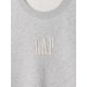 thumbnail image 3 of Sudadera GAP con Logotipo, Cuello Redondo, Forro Polar Gris Claro Jaspeado Talle XS, 3 of 4