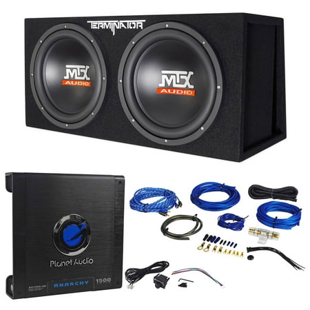 MTX Terminator TNE212DV 1000w RMS Dual 12” Subs+Vented Subwoofer