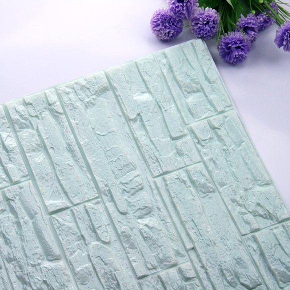 Openpig 1 PCS 3D Wall Panels Peel and Stick Brick Wallpaper for Bedroom Faux Stone Wall Panel Self-Adhesive Wallpaper