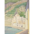 thumbnail image 2 of John Ireland Howe Downes 14x18 Gold Ornate Wood Frame and Double Matted Museum Art Print Titled - White Amalfi, 2 of 4