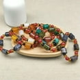 thumbnail image 5 of K-KED Smooth Natural Wrapped Agate Bucket Bead Men's Single Circle Couple Bracelet-7#, 5 of 9