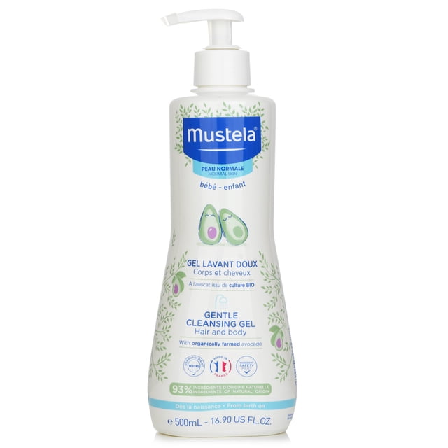 Gel limpiador Mustela Gentle Hair & Body 500 ml para bebés