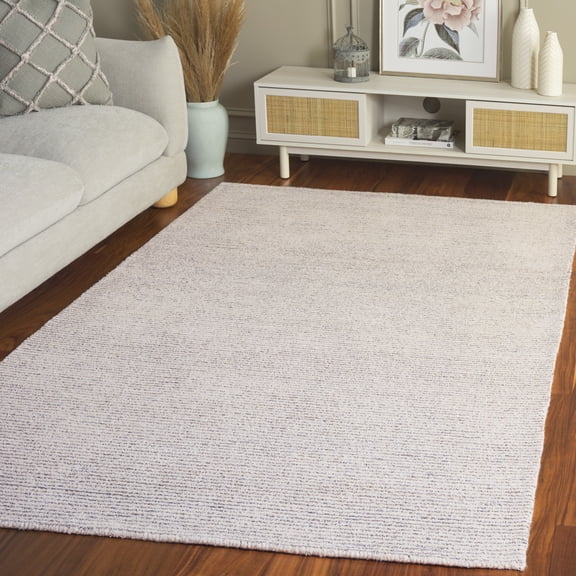 SAFAVIEH Abstract Rumen Solid Color Area Rug, Ivory/Taupe, 6' x 9'