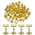 thumbnail image 1 of 120Set Leather Rivets, 10mm Double Cap Rivet Tubular Metal Studs, Gold, 1 of 7