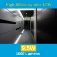 thumbnail image 3 of 4Ft LED T8 Tubes - High Energy Efficiency, Double Ended Power - 5000K, 1600 Lumens, 9.5W - Type B, Direct Wire, Ballast Bypass Installation - LED Replacement for Fluorescent Tubes - 25 Pack, 3 of 7