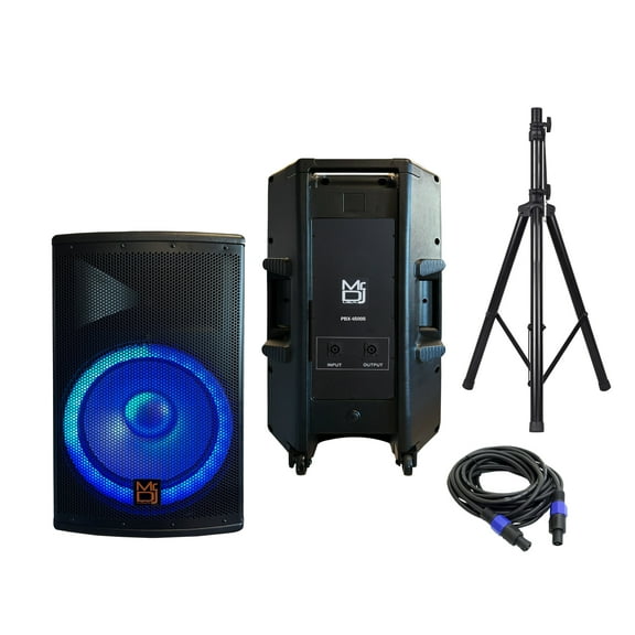 Mr DJ PBX4500S 15" 2-way Portable PA Systems, 30" x 16" x 20"