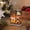 112#G, variant on Christmas Village Houses Resin Light Up Christmas Mini House Figurines, LED Illuminated Resin Mini House With Snow Covered Roof, Tabletop Decoration for Christmas Village Display Mantel Shelf