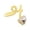 Yellow, variant on Heart Adjustable Rings Delicate Opening Rings Heart Finger Rings Alloy Texture
