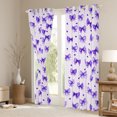 thumbnail image 3 of jejeloiu Chic Bowtie Bowknot Blackout Curtains Set of 2 (52x84 Each),Cute Polka Dots Window Curtains,Purple Heart Loves Curtains and Drapes For Girls,Luxury Bedroom Decor, 3 of 6