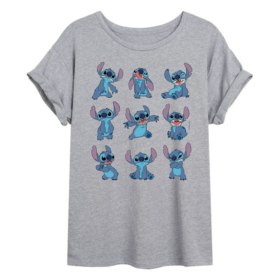 Lilo & Stitch - Stitch Pose Grid - Women's Oversized T-Shirt