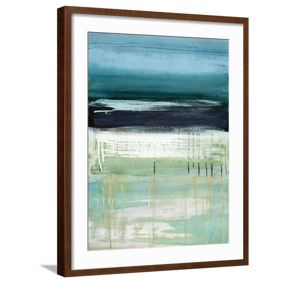 Art.com Sea and Sky I Art Print by Heather Mcalpine, Brown Frame Wall Art, 23" x 29"