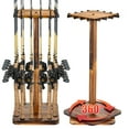 thumbnail image 3 of Ghosthorn Wooden Fishing Rod Rack Organizer, 360° Rotating Storage Holder for 16 Rods, 3 of 11