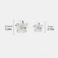 thumbnail image 2 of CILENON Flower Stud Earrings 925 Sterling Silver Plumeria Earrings for Women Hypoallergenic Cubic Zircon Cute Flower Stud Earrings Jewelry Gifts for Birthday Christmas(B,One Size), 2 of 6