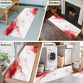 thumbnail image 5 of 2'x6' Rug Runners for Hallways Kitchen, Marble Red Non Slip Entryway Beside Floor Carpet Runner, Gold White Modern Gradient Ocean Wavy Ripple Laundry Room Bedroom Throw Rugs Mat for Family Pet, 5 of 8