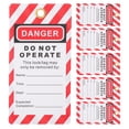 thumbnail image 1 of KAKOWELY equipment tags 6pcs Industrial Safety Warning Tags Lockout Tags for Equipment Repair Compliant Do Not Operate Hanging Labels Danger Warning Signs for Factory Use, 1 of 4