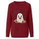 thumbnail image 4 of Ailaofu Halloween Sweatshirts for Women Ghost Pumpkin Sweater Cute Spooky Coffee Graphic Pullover Shirts, 4 of 4
