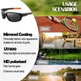 thumbnail image 3 of Gafas de Sol Polarizadas HCYCFY con Montura Negra Camo y Lentes Grises, 3 of 9