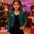 thumbnail image 6 of LYHao Girls Elegant Short Satin Jacket With Print Formal Party Wear Dressy Cardigan Outerwear Girls Jacket Coat,Sizes 13-14 Years, 6 of 7