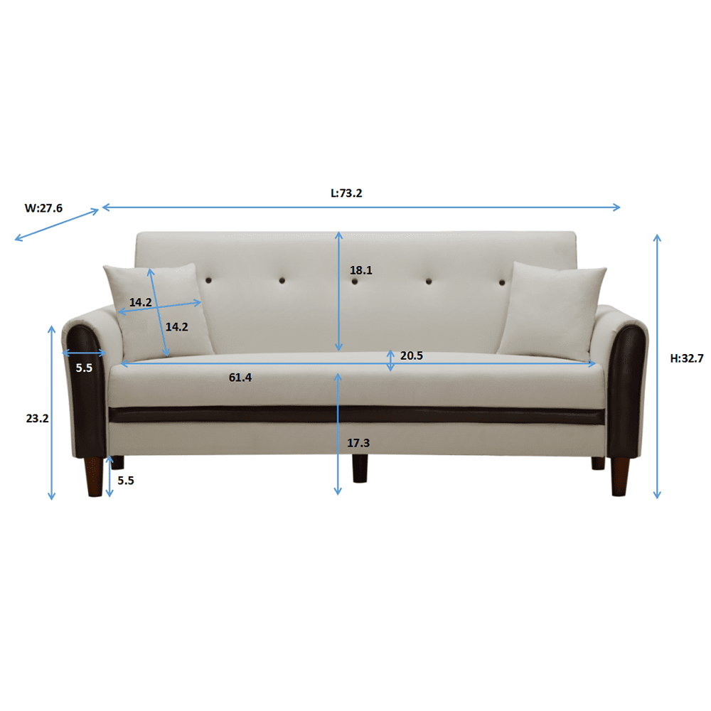 Kepooman Modern 2 Piece Sofa and Loveseat Set for Small Space Living Room Bedroom Office, Beige Kepooman Modern 2 Piece Sofa and Loveseat Set for Small Space Living Room Bedroom Office, Beige