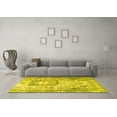 thumbnail image 3 of Ahgly Company Machine Washable Indoor Rectangle Medallion Yellow Traditional Area Rugs, 8' x 12', 3 of 4