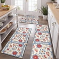 thumbnail image 2 of Pioneer Flower Floral Print Pattern Kitchen Rugs Sets Of 3,Kitchen Runner Rugs Non Skid Washable,Decorative Kitchen Floor Mats for Kitchen,Sink,Laundry,17X30 Inch + 17X47 Inch + 17X59 Inch, 2 of 6