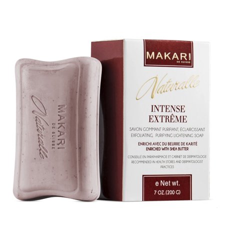 Makari Naturalle Intense Extreme Skin Lightening Soap 7oz. – Exfoliating, Purifying & Whitening Bar Soap With Shea Butter & SPF 15 – Anti-Aging Cleansing Treatment for Dark Spots, Acne (Best Way To Exfoliate Skin At Home)