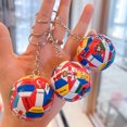 thumbnail image 3 of Llavero de fútbol deportivo, 3 uds., bandera nacional Wan, llavero de fútbol, 3 of 5