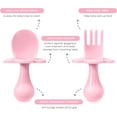 thumbnail image 4 of Grabease Baby Essentials Must-Haves - Complete Feeding Set for Baby-Led Weaning and Portion Control - Suction Bottoms 4 Piece Set, BPA and Phthalates-Free, Blush, 4 of 10