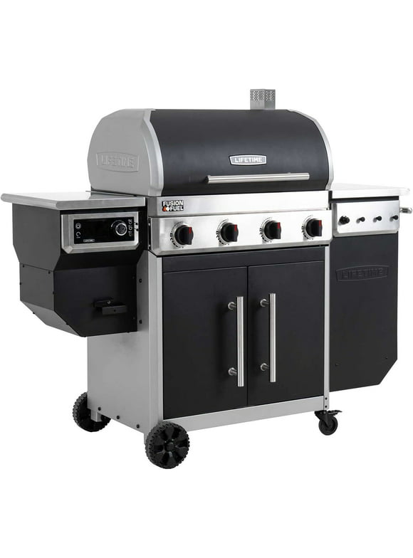 Lifetime Gas Grill and Wood Pellet Smoker Combo, WiFi and Bluetooth Control Technology