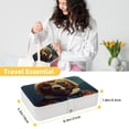 thumbnail image 5 of Bear PU Leather Necklace Holder with Removable Compartment and Portable Organizer Box Jewelry Display Case Jewelry Boxes, 5 of 6