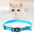 thumbnail image 3 of Cuello de la mascota reflectante de seguridad con el collar de escape de nylon de nylon ajustable de campana, azul cielo SANAG JJ12690-01, 3 of 7