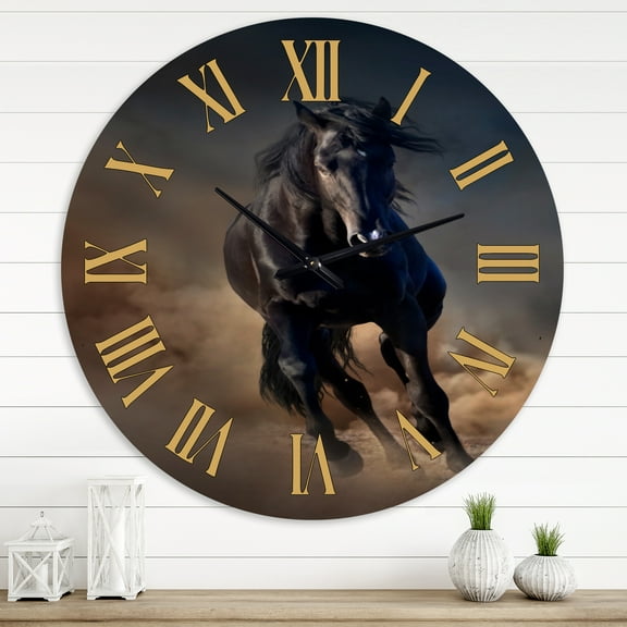 Designart 1 in Quartz Farmhouse Wall Clock