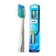 thumbnail image 2 of (3 pack) Equate Pure Health Toothbrush with Tongue & Cheek Cleaner, Medium Bristles (2 Count), Compare to Oral-B® Crossaction™ All In One™, 2 of 9